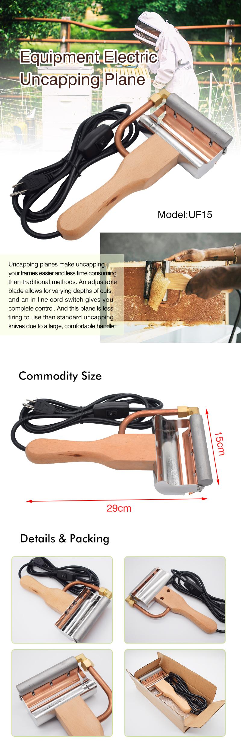 Electric Honey Uncapper With Wooden Handle