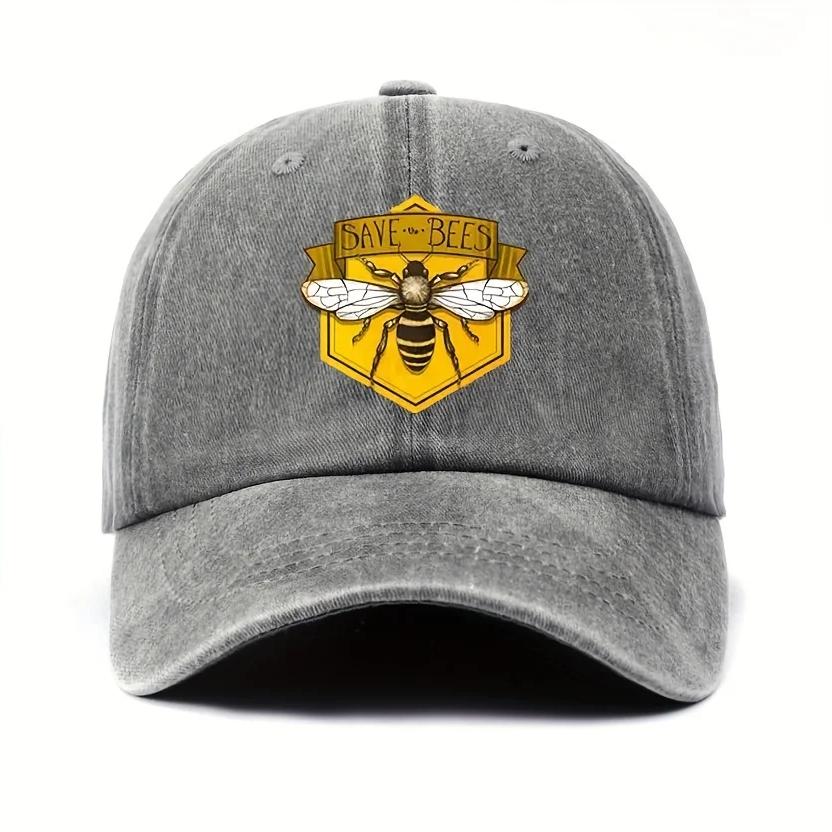 Save the Bees Printed Baseball Cap
