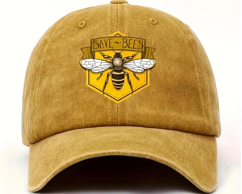 Save the Bees Printed Baseball Cap