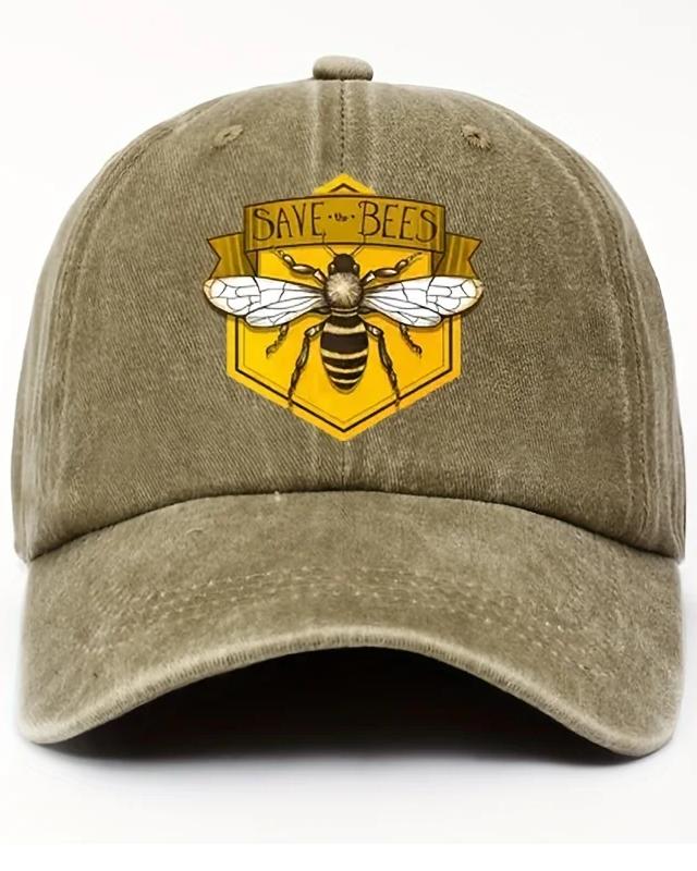 Save the Bees Printed Baseball Cap