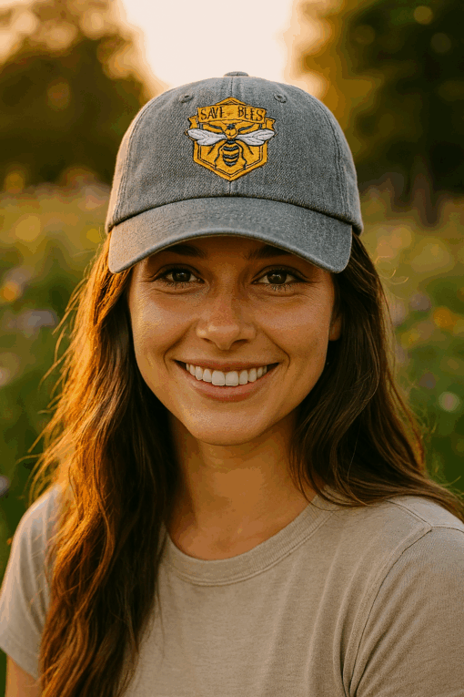 Save the Bees Printed Baseball Cap