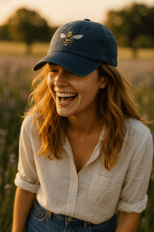 Bee Print Baseball Cap