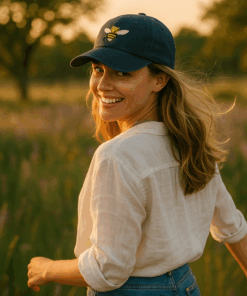 Bee Print Baseball Cap