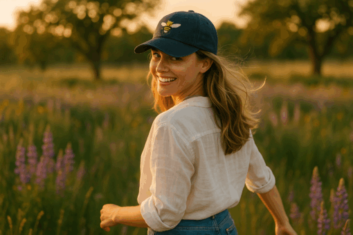 Bee Print Baseball Cap