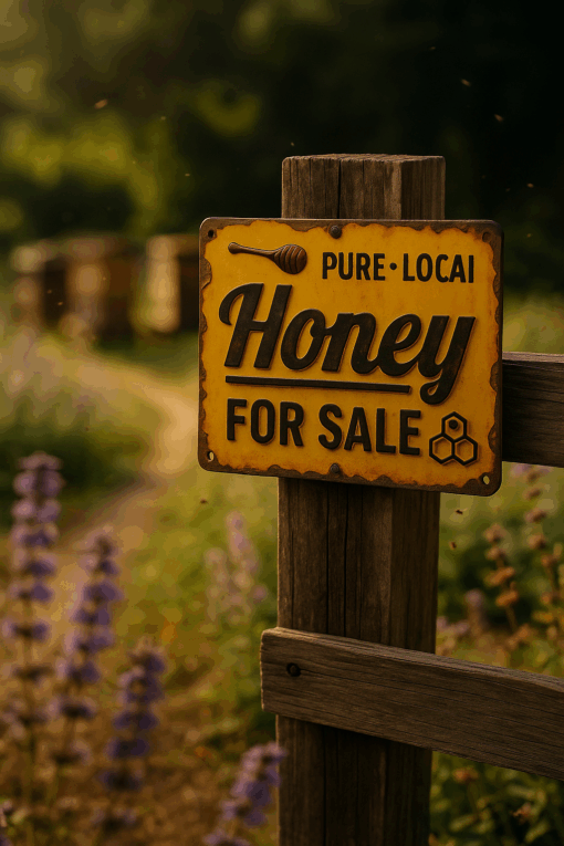 Retro Honey Sale Metal Sign